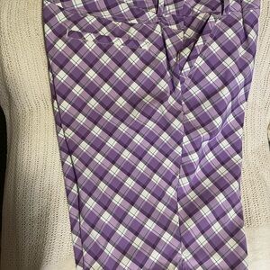 ALO Golf Purple Plaid Women's Shorts